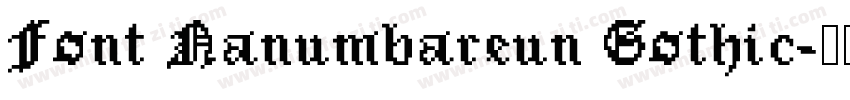 Font Nanumbareun Gothic字体转换